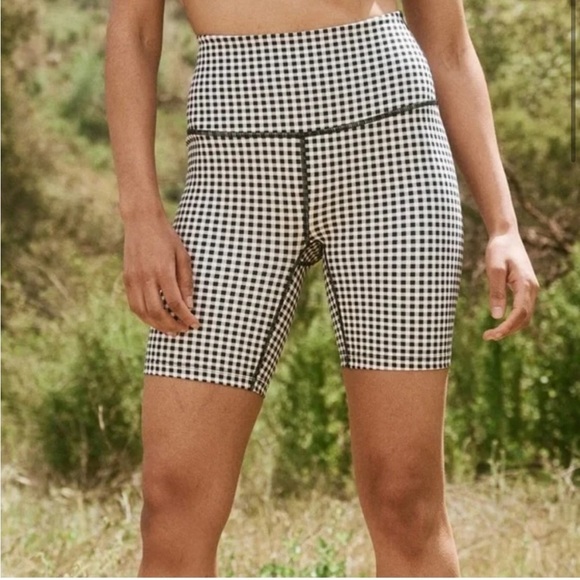The Great + Eddie Bauer Black and White Buffalo Print Bike Shorts - Picture 1 of 10